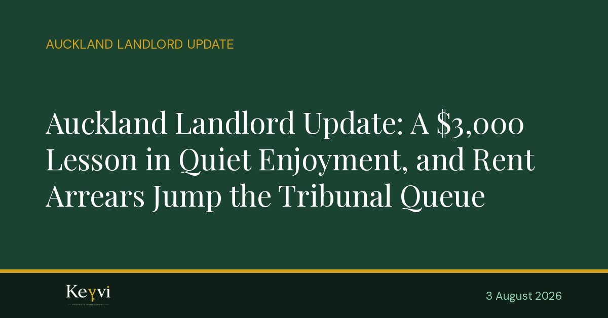 Auckland landlord tenancy tribunal August 2026